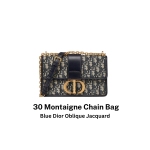 Dior 30 Montaigne Chain Bag - Black / Gray (MY ONLY)